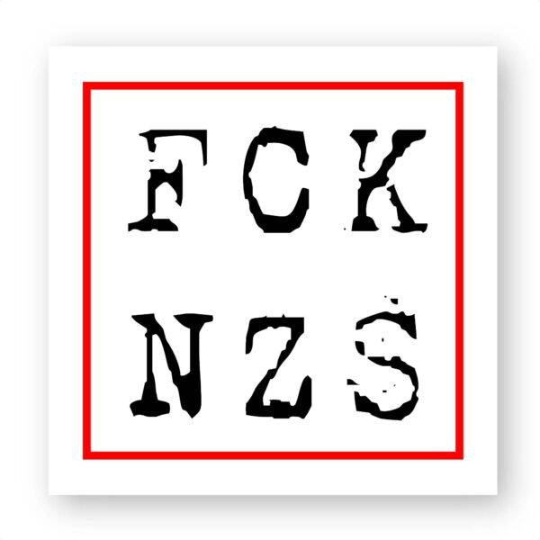 Sticker découpe carrée pack de 100 - FCK NZS