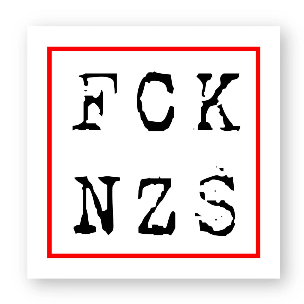 Sticker découpe carrée - FCK NZS