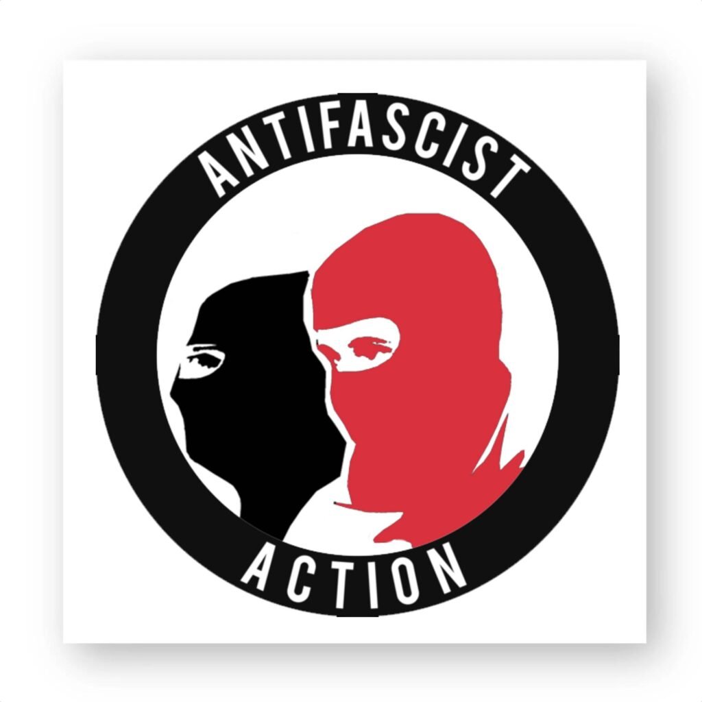 Sticker découpe carré pack de 5 - Antifa Cagoule