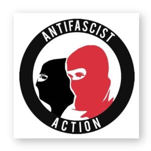 Sticker découpe carré pack de 100 - Antifa Cagoule