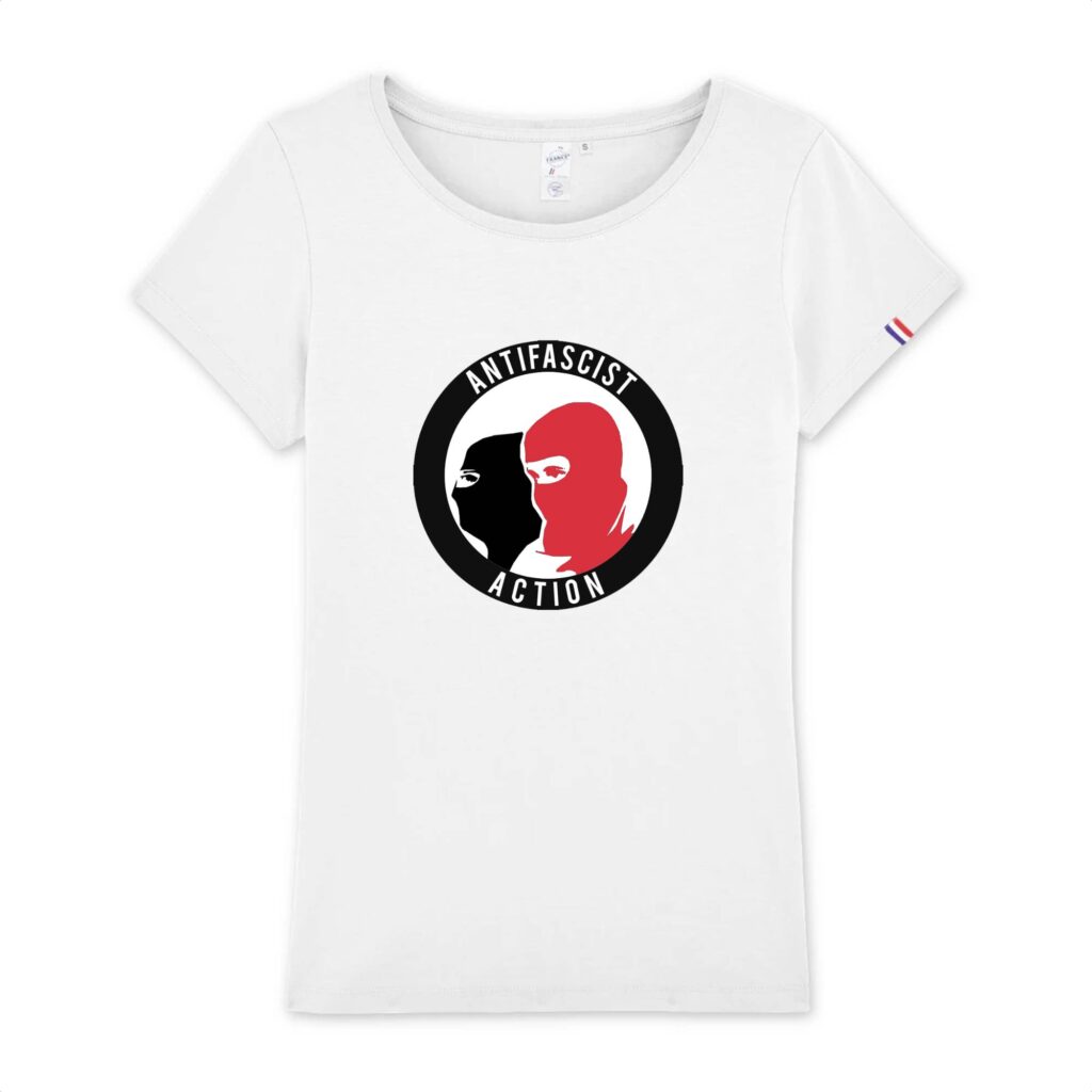 T-shirt Femme Made in France 100% Coton BIO - Antifa Cagoule
