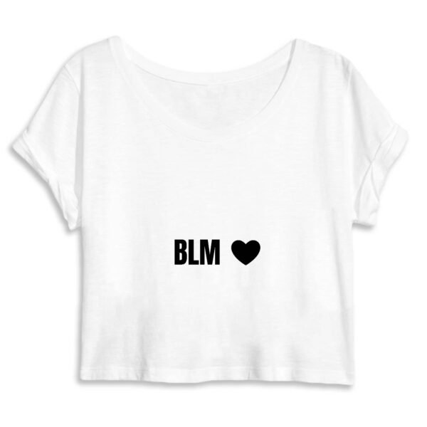 Crop Top Femme 100% Coton BIO - BLM Cœur