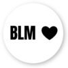 Sticker découpe ronde pack de 20 - BLM Cœur