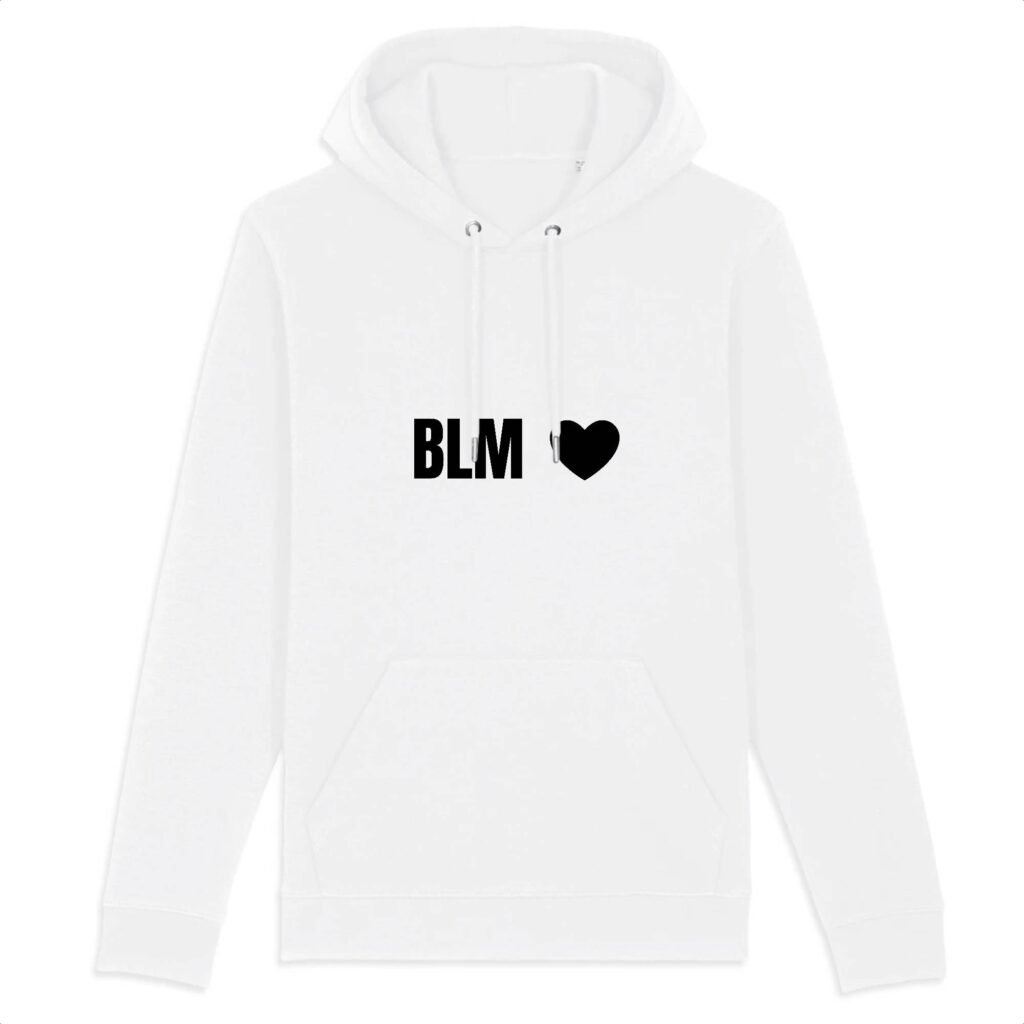 Sweat à capuche BIO Unisexe - BLM Cœur