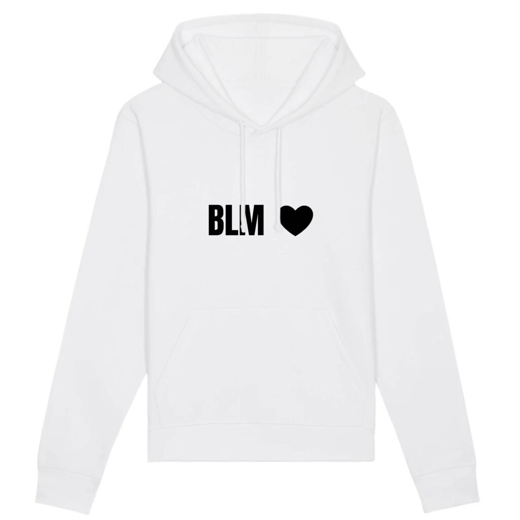 Sweat à capuche BIO Unisexe - BLM Cœur