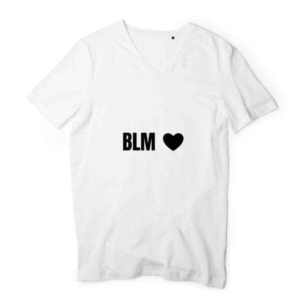 T-shirt Homme Col V 100 % coton bio - BLM Cœur