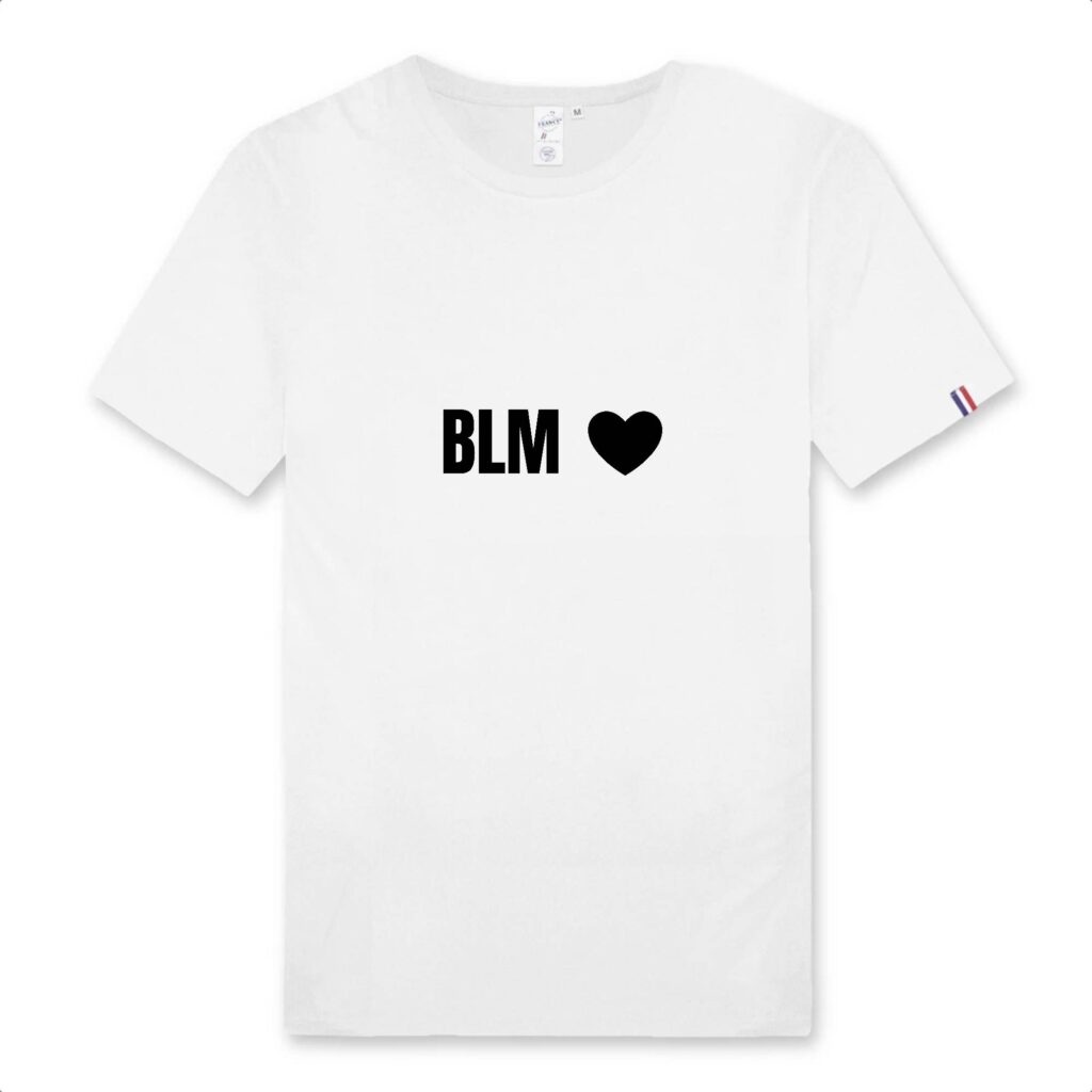 T-shirt Homme Made in France 100% Coton BIO - BLM Cœur