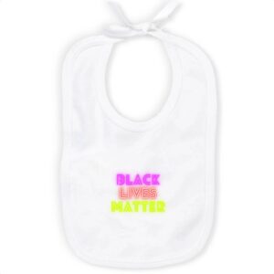 Bavoir 100% Coton Bio - Black Lives Matter Neon