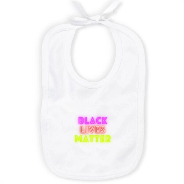 Bavoir 100% Coton Bio - Black Lives Matter Neon