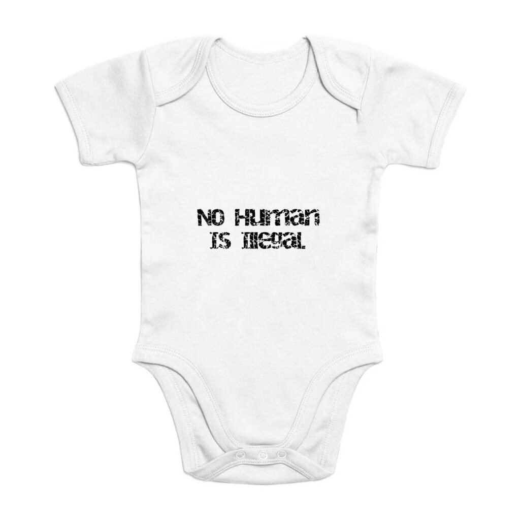 Body Bébé Coton Bio - No Human Is Illegal
