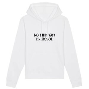 Sweat à capuche BIO Unisexe - No Human Is Illegal