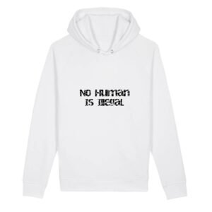 Sweat à capuche BIO Unisexe - No Human Is Illegal