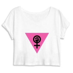 Crop Top Femme 100% Coton BIO - Girl Power Féministe