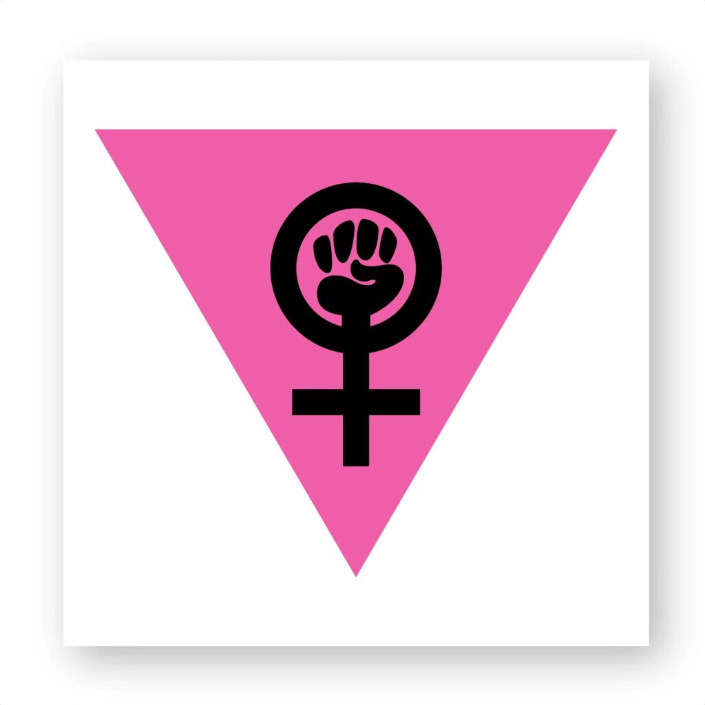 Sticker découpe carré pack de 5 - Girl Power Féministe