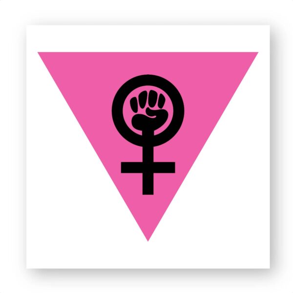Sticker découpe carré pack de 100 - Girl Power Féministe