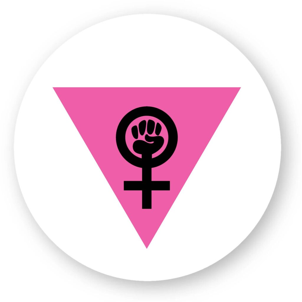 Sticker découpe ronde pack de 5 - Girl Power Féministe