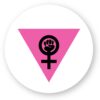Sticker découpe ronde pack de 100 - Girl Power Féministe
