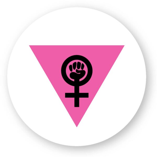 Sticker découpe ronde - Girl Power Féministe
