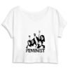 Crop Top Femme 100% Coton BIO - Femmes manifestez-vous