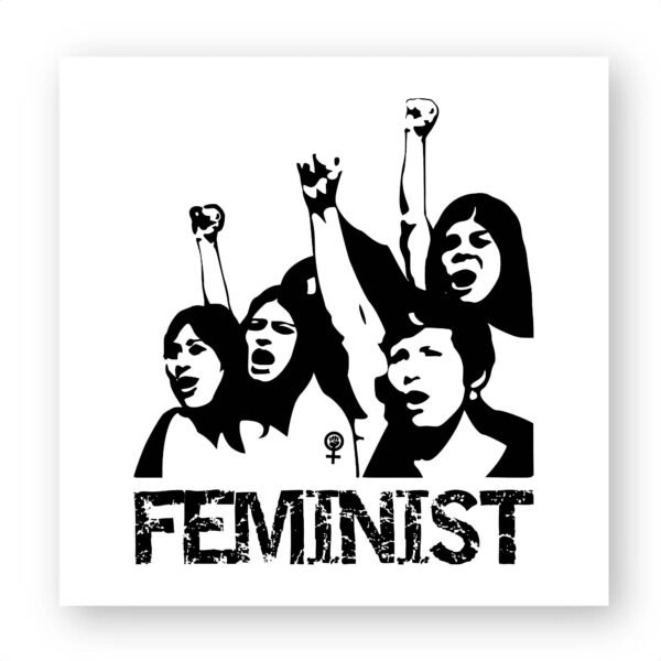 Sticker découpe carré pack de 20 - Femmes manifestez-vous