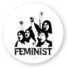 Sticker découpe ronde pack de 100 - Femmes manifestez-vous