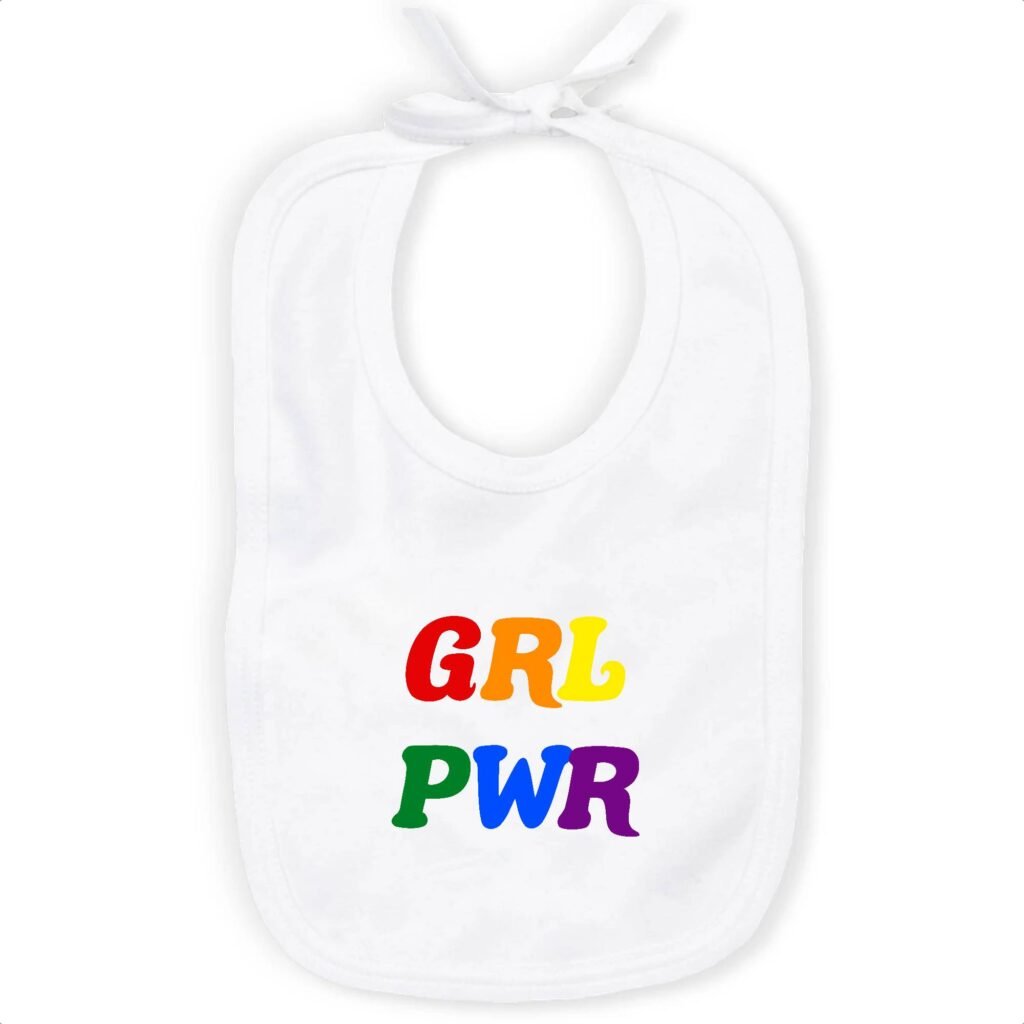 Bavoir 100% Coton Bio - GRL PWR Multicolore