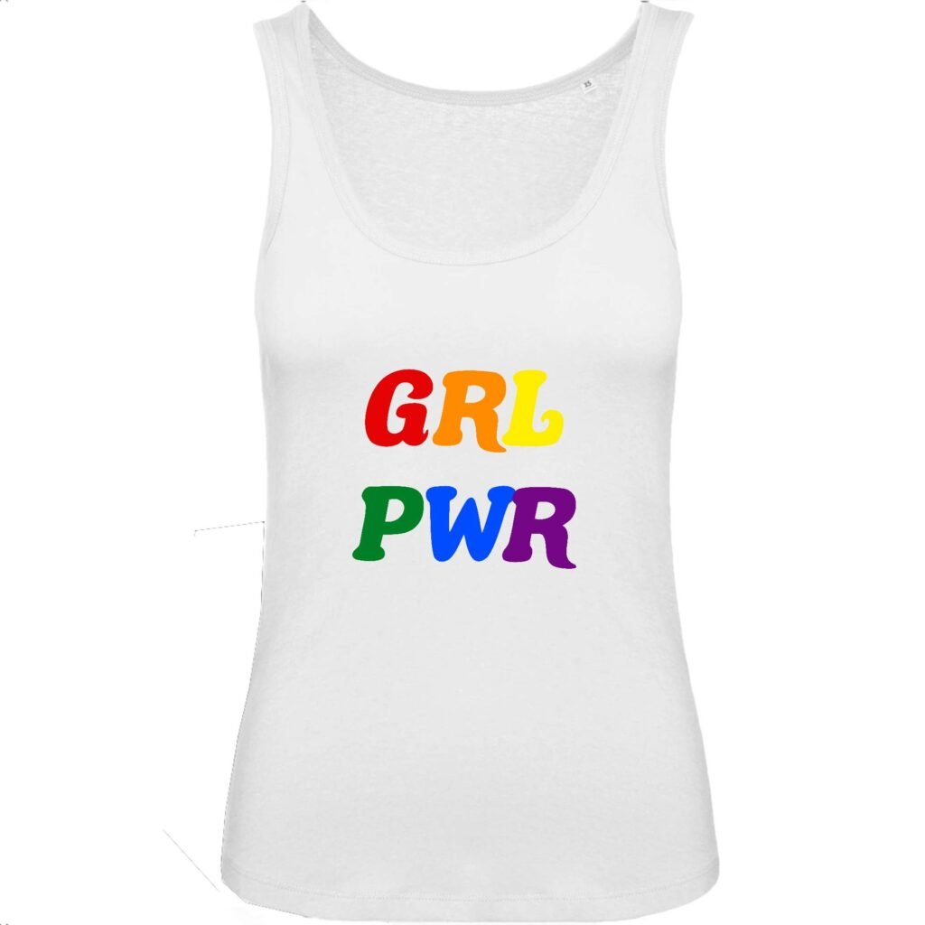 Débardeur Femme 100% Coton BIO - GRL PWR Multicolore