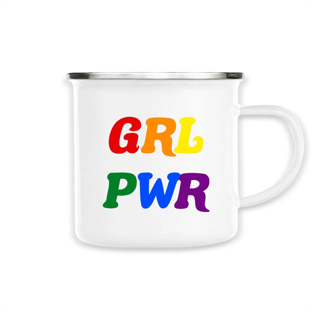 Mug émaillé - GRL PWR Multicolore