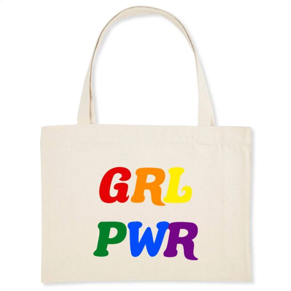Shopping bag Coton BIO - GRL PWR Multicolore