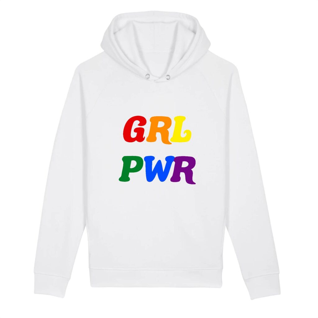Sweat à capuche BIO Unisexe - GRL PWR Multicolore