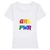 T-shirt Femme 100% Coton BIO - GRL PWR Multicolore