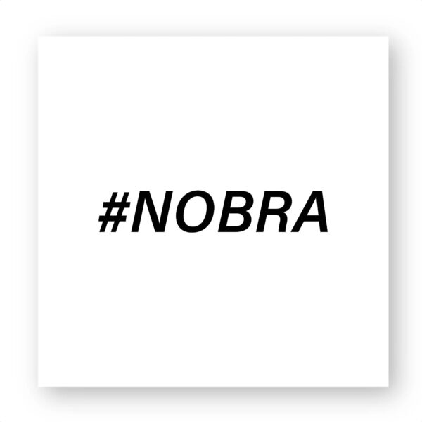 Sticker découpe carré pack de 100 - #Nobra