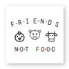 Sticker découpe carré pack de 100 - Animals Not FOOD