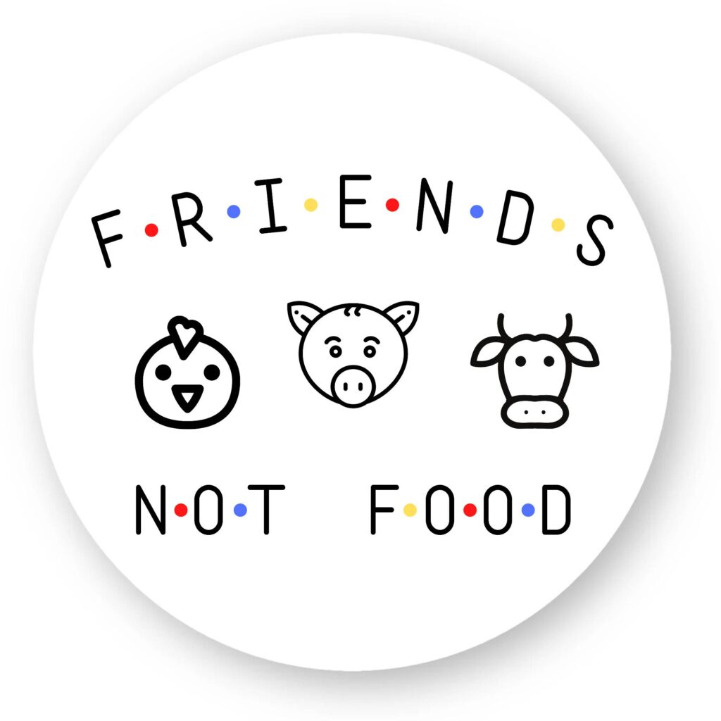Sticker découpe ronde - Animals Not FOOD