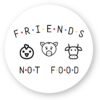 Sticker découpe ronde pack de 100 - Animals Not FOOD