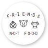 Sticker découpe ronde pack de 5 - Animals Not FOOD