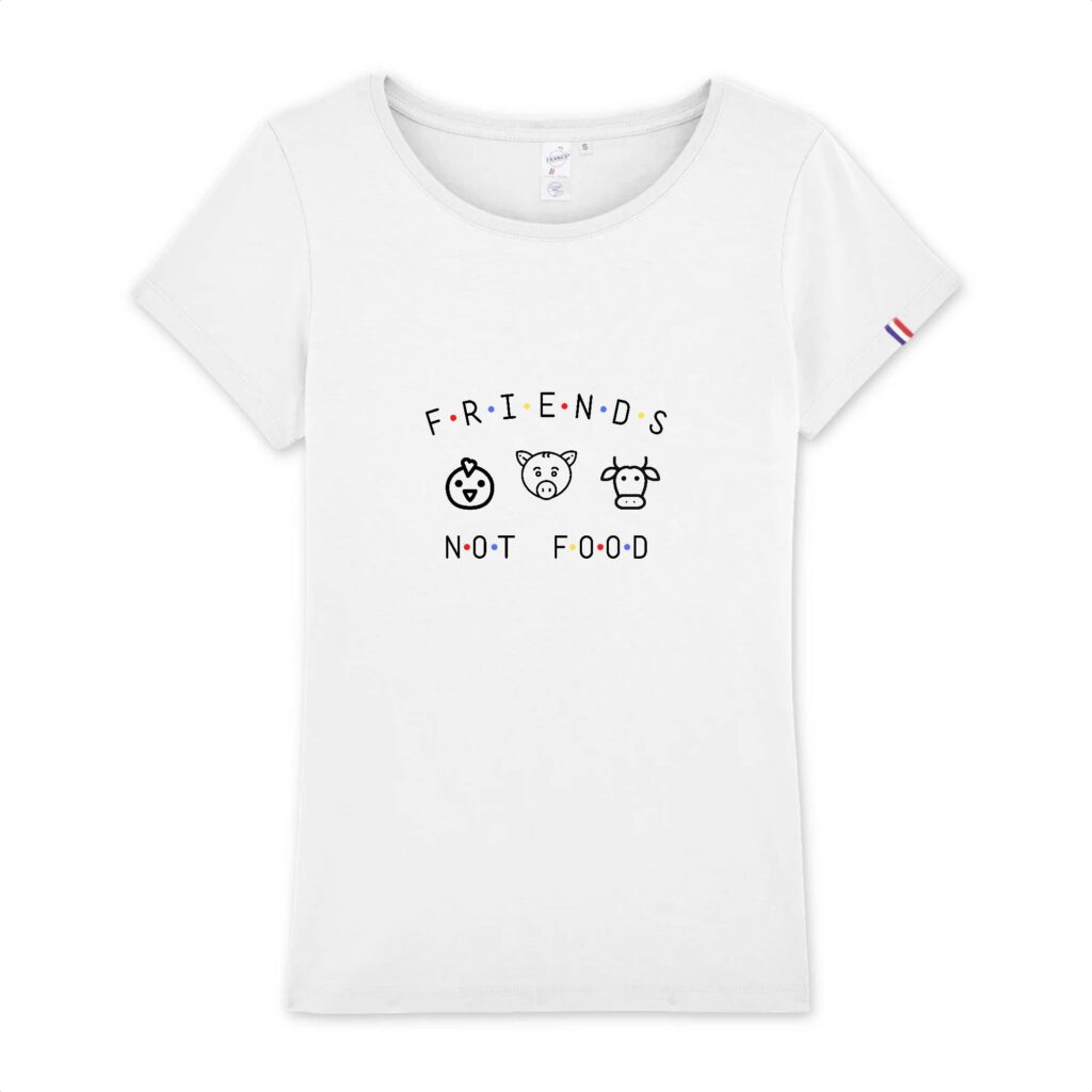 T-shirt Femme Made in France 100% Coton BIO - Animals Not FOOD