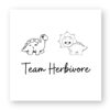 Sticker découpe carré pack de 5 - Team Herbivore