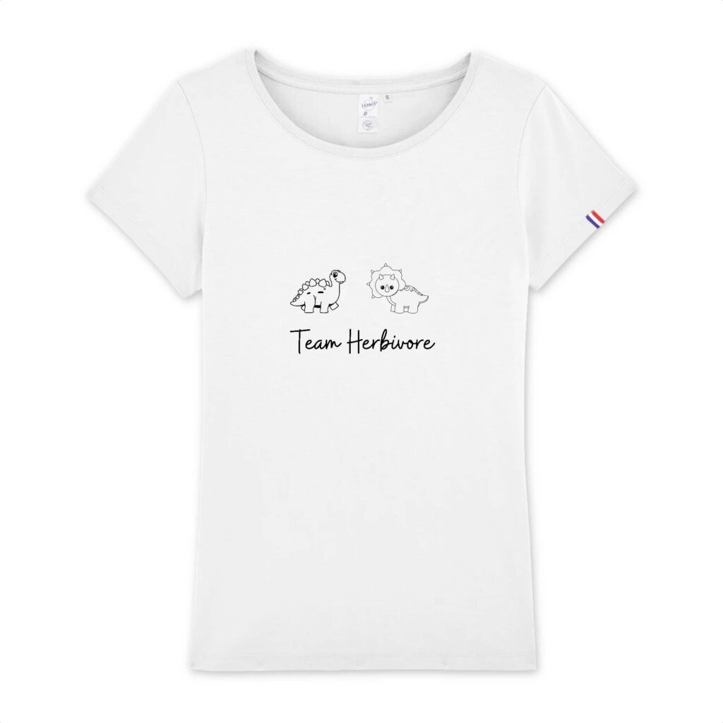 T-shirt Femme Made in France 100% Coton BIO - Team Herbivore