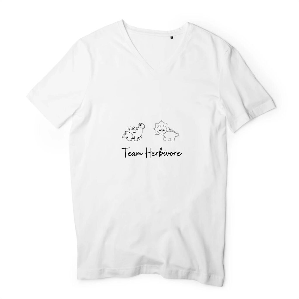 T-shirt Homme Col V 100 % coton bio - Team Herbivore