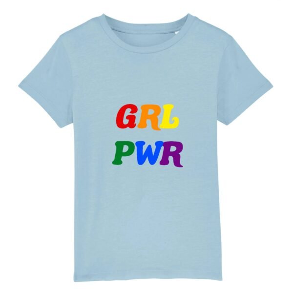 T-shirt Enfant Coton bio - GRL PWR Multicolore