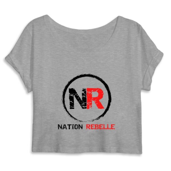 Crop Top Femme 100% Coton BIO - Nation Rebelle