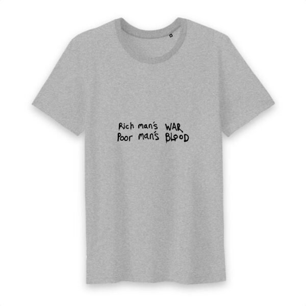 T-shirt Homme Col rond - 100% Coton BIO - War & Blood