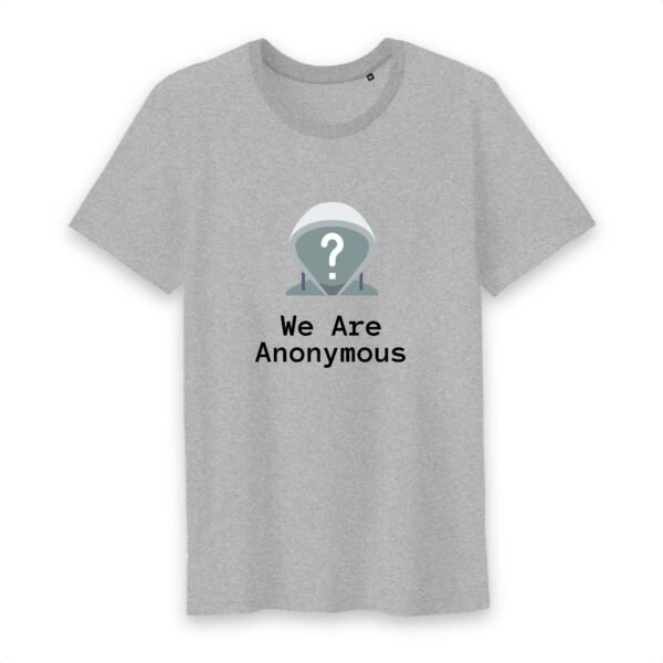 T-shirt Homme Col rond 100% Coton BIO - We Are Anonymous