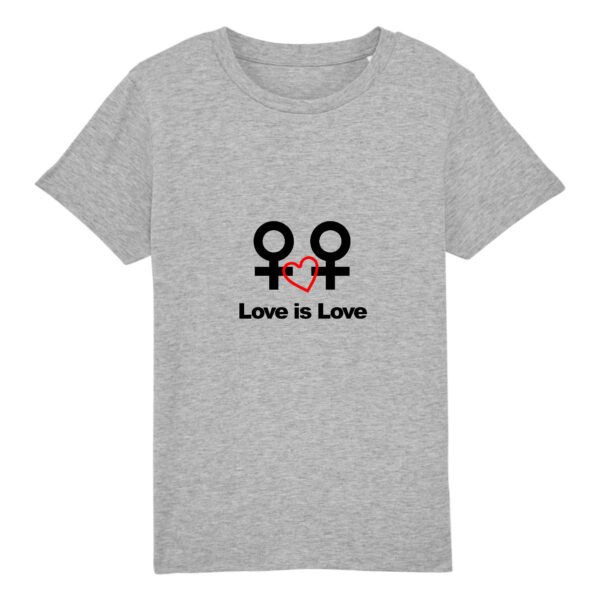 T-shirt Enfant Coton bio - Love is Love entre femmes