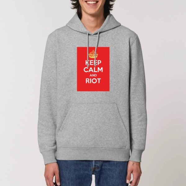 Sweat à capuche BIO Unisexe - Keep Calm and Riot