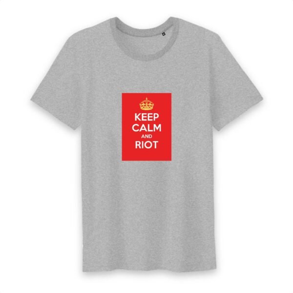 T-shirt Homme Col rond 100% Coton BIO - Keep Calm and Riot