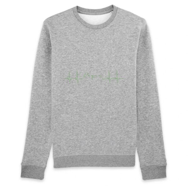 Sweat BIO Unisexe - Vegan fréquence cardiaque