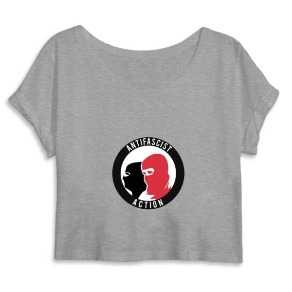 Crop Top Femme 100% Coton BIO - Antifa Cagoule