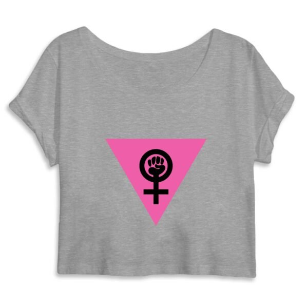 Crop Top Femme 100% Coton BIO - Girl Power Féministe